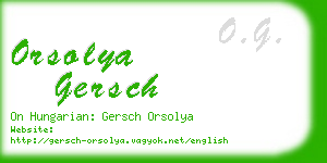 orsolya gersch business card
